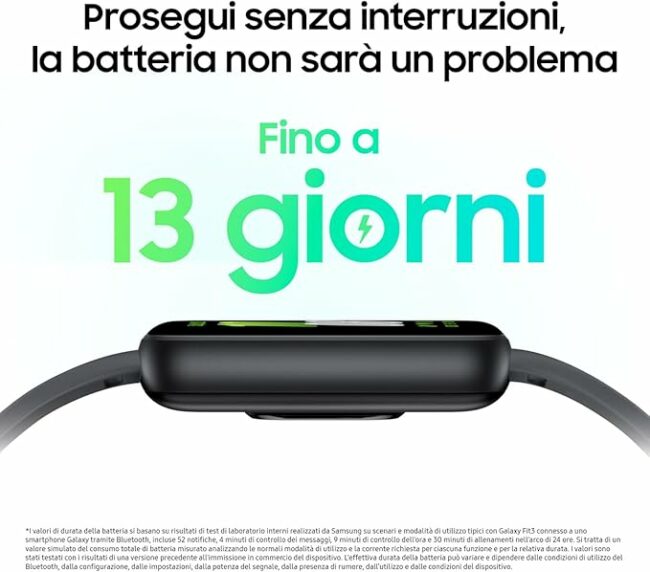 Samsung Galaxy Fit3 fitness band, batteria a lunga durata, rilevamento cadute/SOS, barometro, IP68, monitoraggio sonno, oltre 100 esercizi, gestione notifiche/musica, Gray [Versione italiana] - Image 3